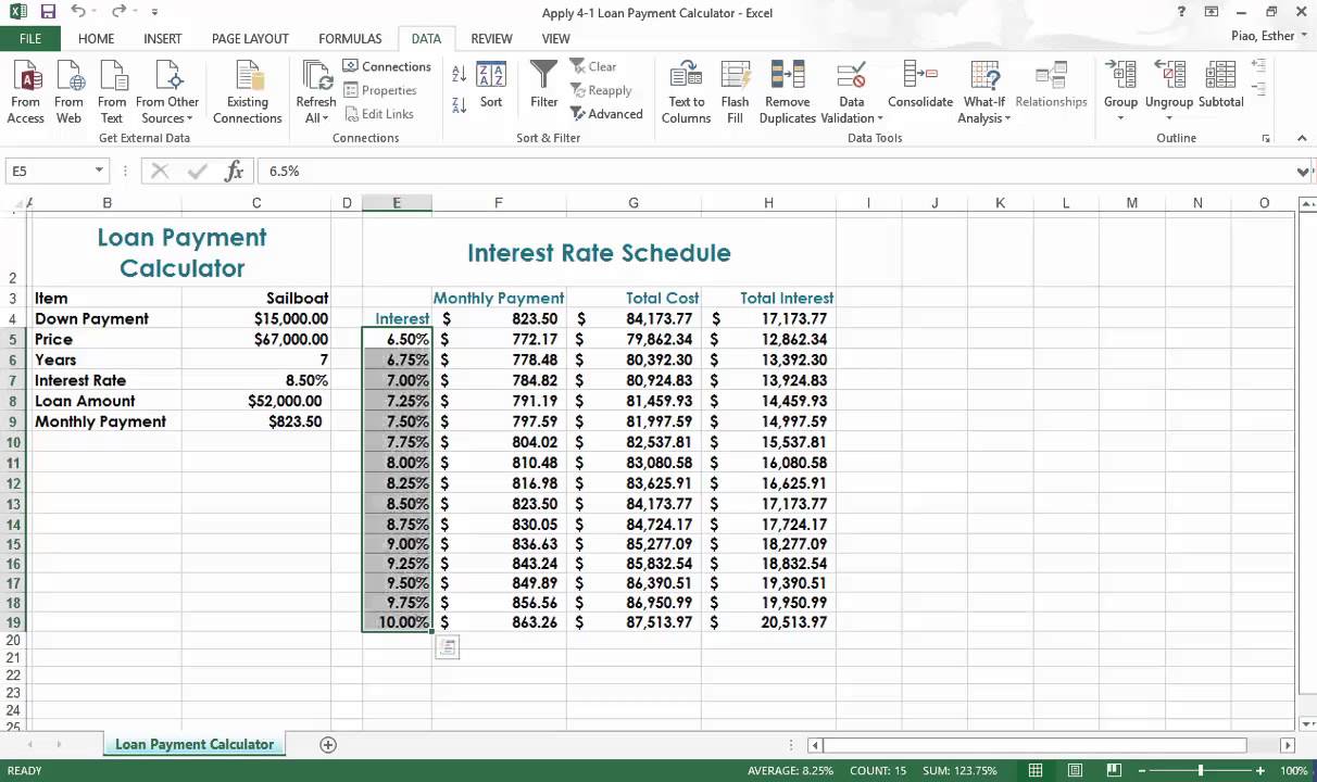 excel amortization table assignment youtube mortgage schedule in excel