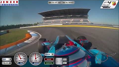 [HOTLAP] FIA F4 1:41.43 Hockenheimring with Telemetry