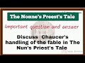 The  Nonne's Preest's Tale |Chaucer's handling of the Fable #literature @HappyLiterature 