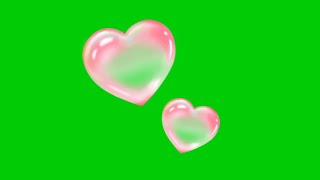Animated Bouncing Of Pink Love Hearts Bubbles 4K
