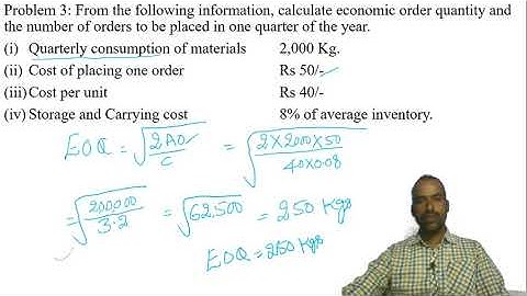 EOQ Tabular Method