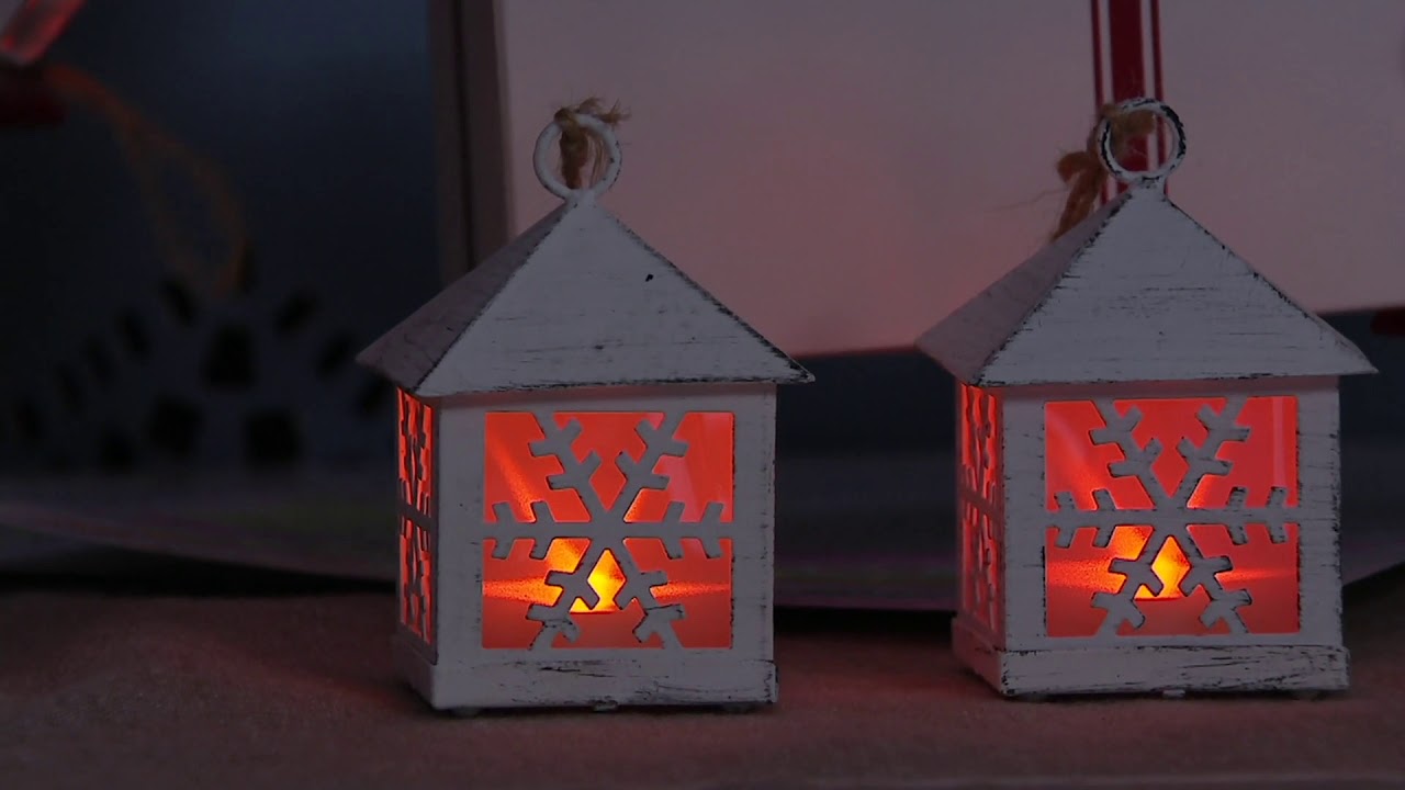 Candle Impressions_S/6 Mini Lantern Ornaments with Star LED on QVC