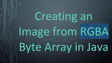 Creating an Image from RGBA Byte Array in Java