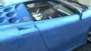 Bugatti driving by. Nice engine sound