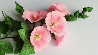 ABC TV | How To Make Hollyhock Paper Flower From Crepe Paper - Craft Tutorial