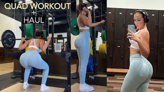 Affordable Gym wear Haul + Quad Workout | Shein