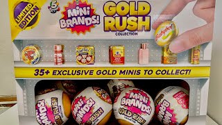 GOLD RUSH MINI BRANDS UNBOXING!!! (Limited Edition) 2021 - Zuru 5 Surprise Mini Brands Mini Toys