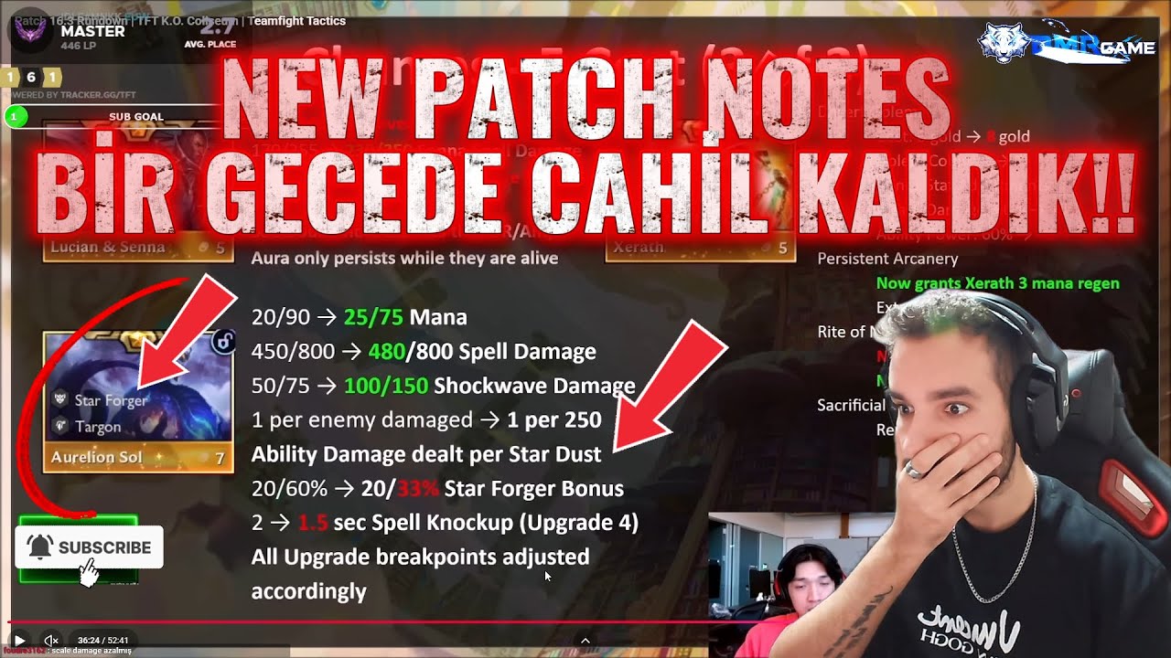 TFT YENİ YAMA NOTLARI AURELION SOL GELİYOR! BIR GECEDE CAHİL KALDIK!!  | SET 16 TFT