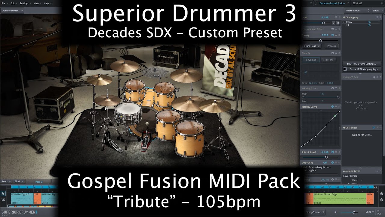 Superior Drummer 3 | Decades SDX - Gospel Fusion MIDI - Tribute | Luke Oswald