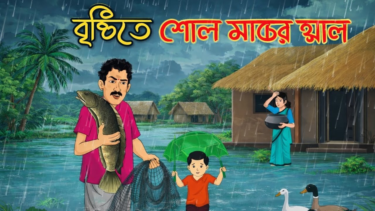 বৃষ্টিতে শোল মাছের ঝাল | Bengali Fairy Tales Cartoon | Rupkothar Bangla Golpo | Thakumar Jhuli 