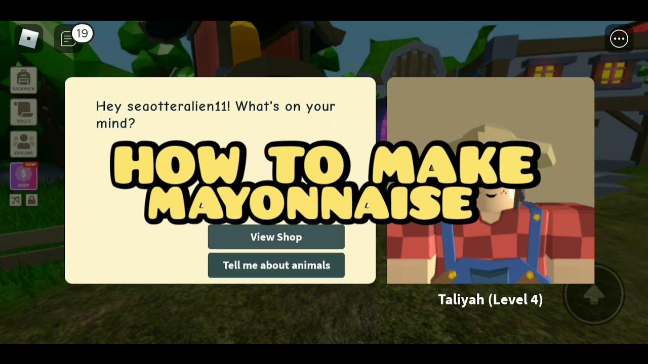 How To Make Mayonnaise Roblox Islands YouTube