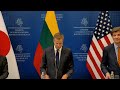 Press conference by FM Landsbergis, U.S. Undersecretary of State and Japanese FA Vice-Minister