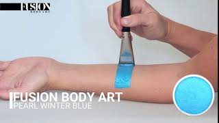 Fusion Body Art Pearl Winter Blue Face Paint Swatch