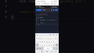 c++ program from online compiler screenshot 3