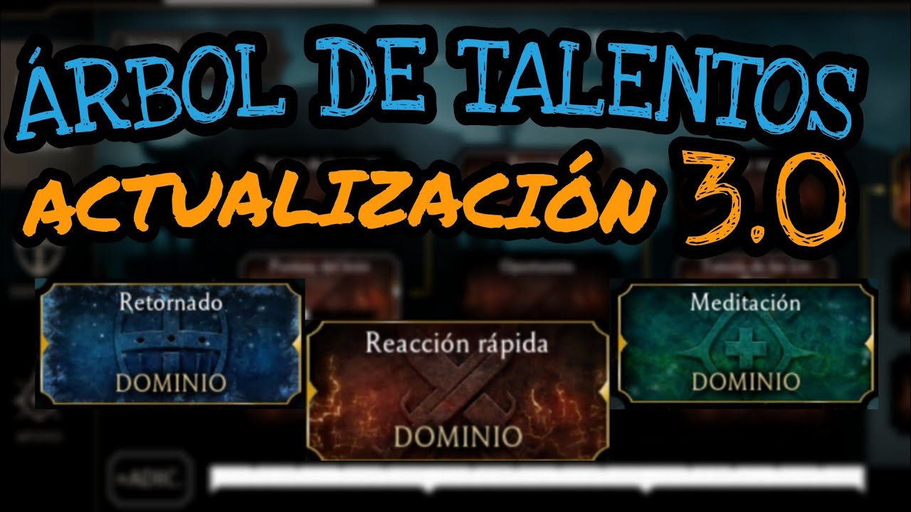Árbol de Talentos Mortal Kombat Mobile Actualización 3.0 / Jhonny Mortal K