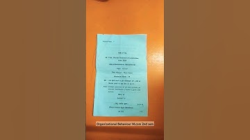 Organizational Behaviour paper M.com 2nd semester june 2024, Vikram University Ujjain