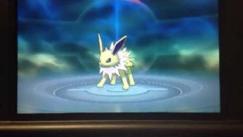 Shiny Eevee evolves into Shiny Jolteon