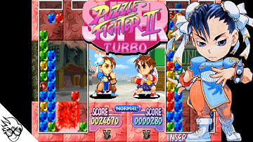 Super Puzzle Fighter II Turbo (Arcade 1996) - Chun-Li [Playthrough/Longplay]