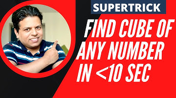 FIND CUBE OF ANY NUMBER IN 10 SECONDS | FAST CALCULATION TRICKS | SHORT TRICKS | VEDIC MATHS | SSC