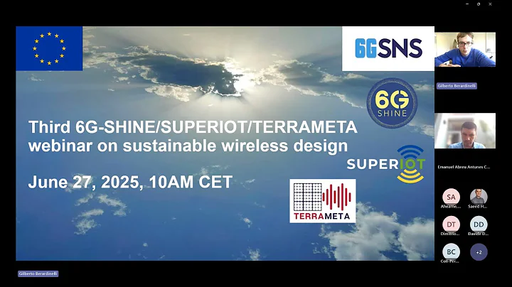 Third joint joint 6G SHINE/TERRAMETA/SUPERIOT webinar on 6G sustainable wireless design