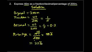 #52 Expressing Quantities as Percentage of Another Quantity | Basic Mathematics Tutorial