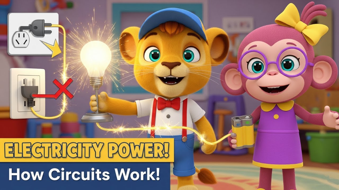 Electricity and Circuits for Kids! How batteries work? (The Know-It ...