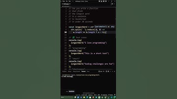 Code Challenge: Find the Longest Word in a Sentence | JavaScript #shorts #javascript #coding
