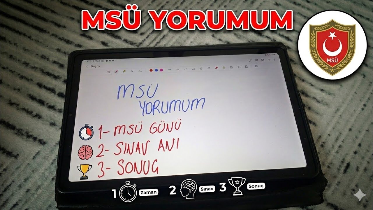 MSÜ YORUMUM sınavım nasıl geçti, nasıl bir sonuç bekliyorum