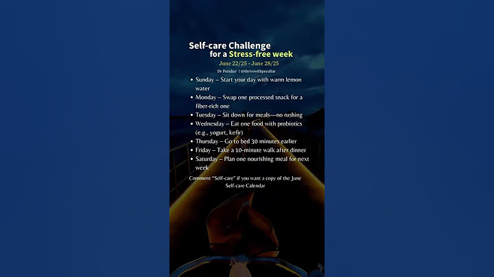 self care challenge