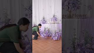 A8967Purple Lavender Rose Table Centerpiece Floor Flower Wedding Decor Props#wedding #rose #flowers