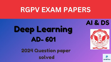 Deep Learning 2024 question paper AI&DS RGPV
