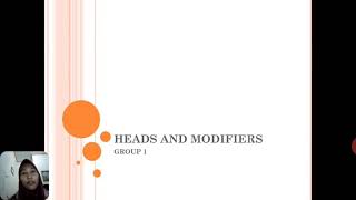 Heads and Modifiers (English Syntax)