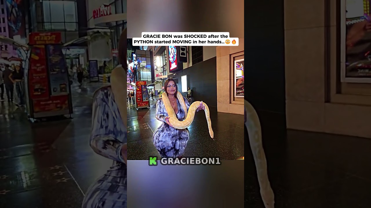 GRACIE BON was SHOCKED after the PYTHON started MOVING in her hands…😳🔥