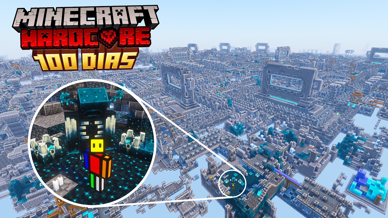 Sobreviví 100 Días en un MUNDO INFINITO de Ancient Citys En Minecraft Hardcore