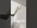 The easiest curtain pole bracket install you’ll ever do. #diy #homedecor #curtains #home #hometools