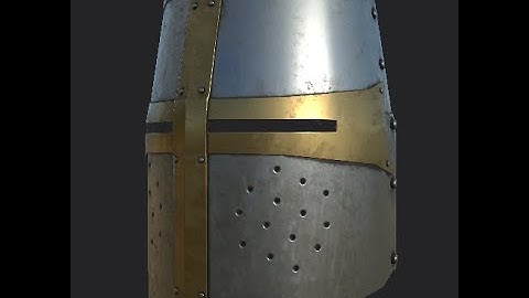 Templar Knight Helmet modeling Part 3 Maya, Substance Painter - Unwrapping and texturing