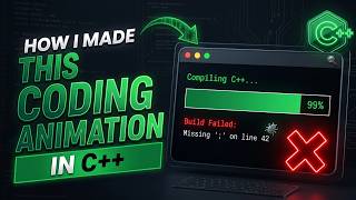 How I Made THIS Coding Animation in C++ | Raylib Library | #programming #coding