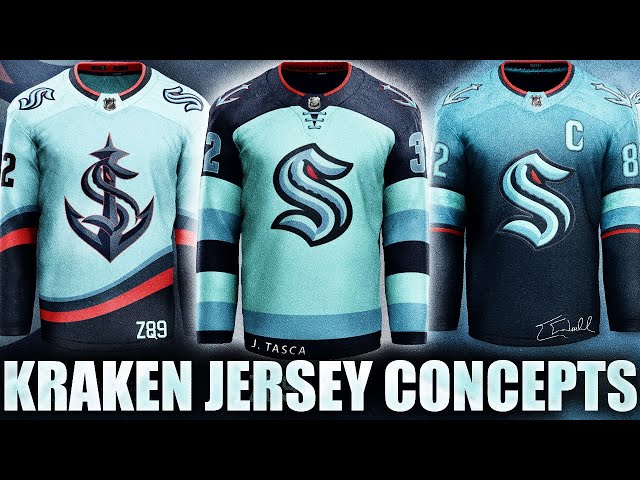 Thoughts on these Seattle Kraken concept jerseys? 🤔👀. . (Via:  r/Hockey/u/Patch3y)