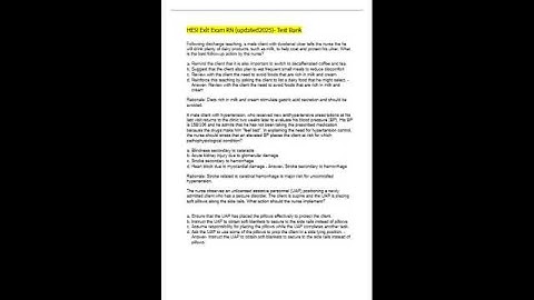 Test Bank HESI Exit Exam RN