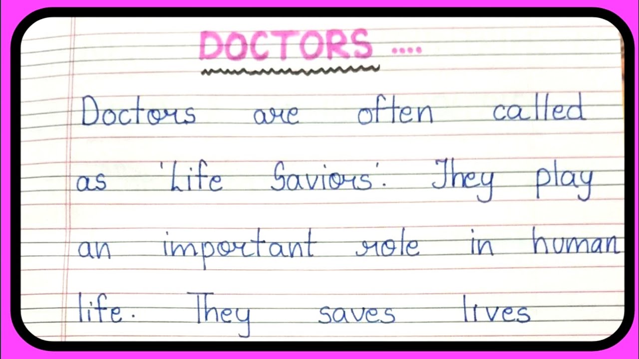 essay on doctor for class 3 in urdu