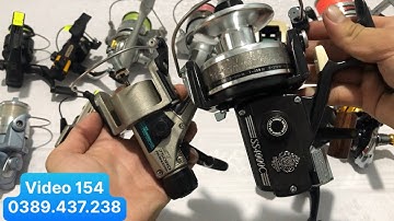 Máy Câu Nhật Bãi: Lô máy Câu Daiwa SS4000C , daiwa st750rd cốt trợ lực, Abs , giá từ 100k ,video 154