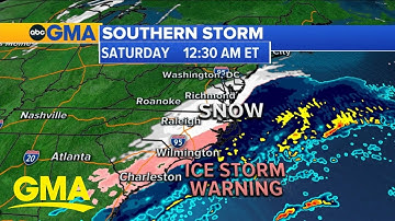 Winter storm warning from Texas to Virginia l GMA