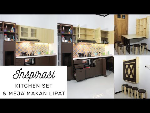 Video: Meja Dapur Kecil (44 Foto): Model Meja Makan Lipat Untuk Dapur Ukuran 60x80 Dan 60x60, Model Geser Bulat Kecil