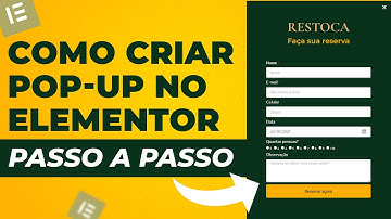 CRIANDO UM POP UP NO ELEMENTOR COM FORMULÁRIO - PASSO A PASSO