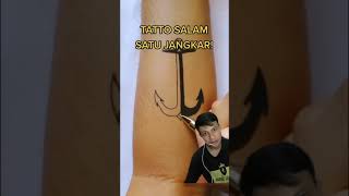 Cara Membuat Tato Jangkar Pelaut!#shorts#tattoo#reaction