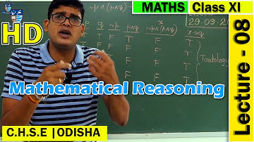 Mathematical Reasoning | Lecture 8 | Elements of Mathematics | +2 Science Online Class | CHSE Odisha