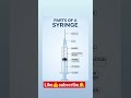 Parts of a Syringe 👩‍⚕💉 | Nursing Basics|#medicalshorts