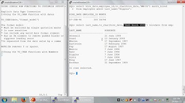 3.8 To char function with dates and numbers