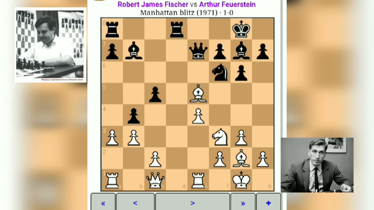Robert James Fischer vs Arthur Feuerstein Manhattan blitz (1971) · 1-0