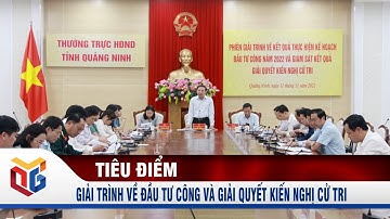 Thường trực HĐND tỉnh họp nghe giải trình về đầu tư công và kiến nghị cử tri